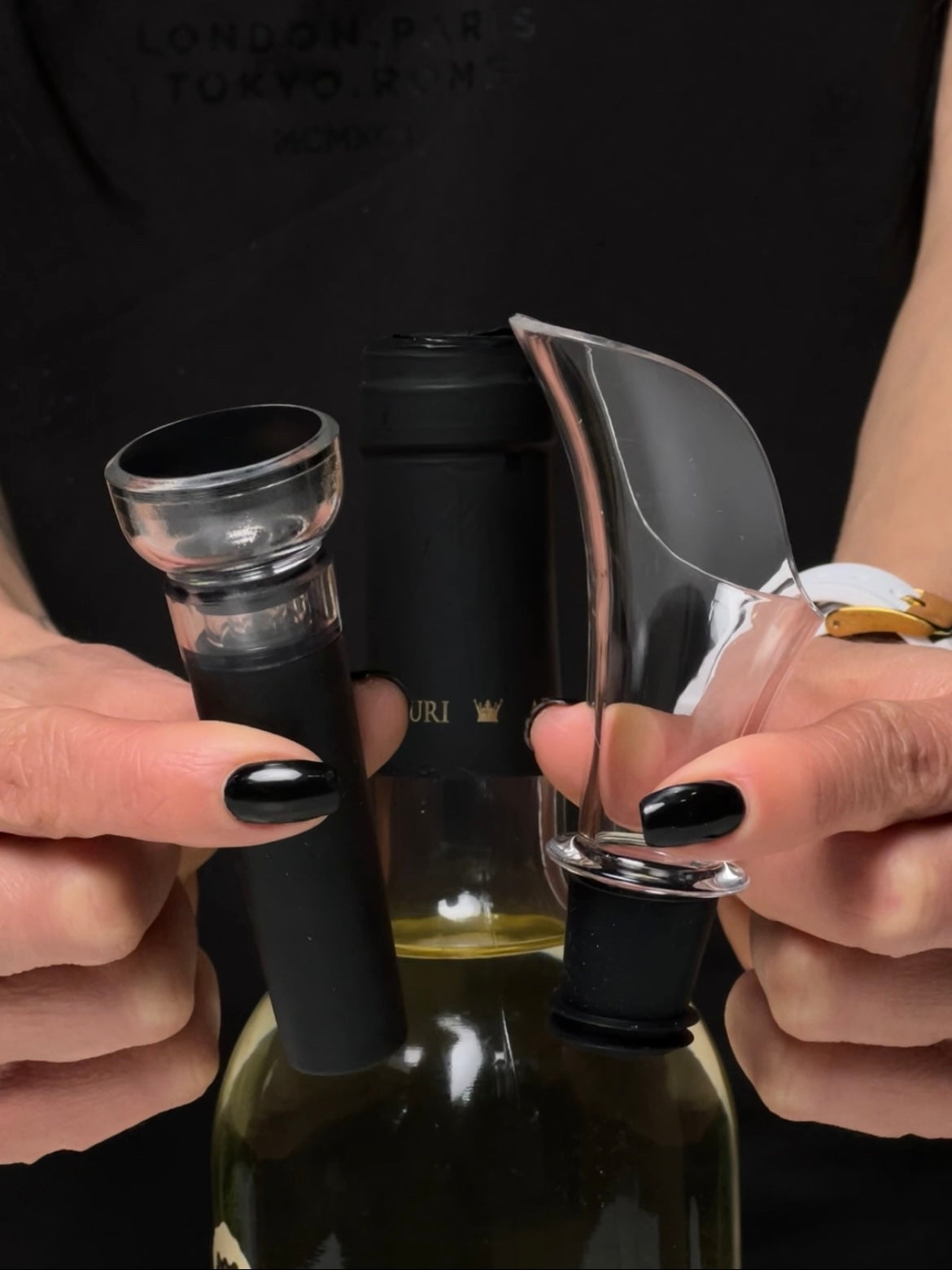 Electric wine opener set
