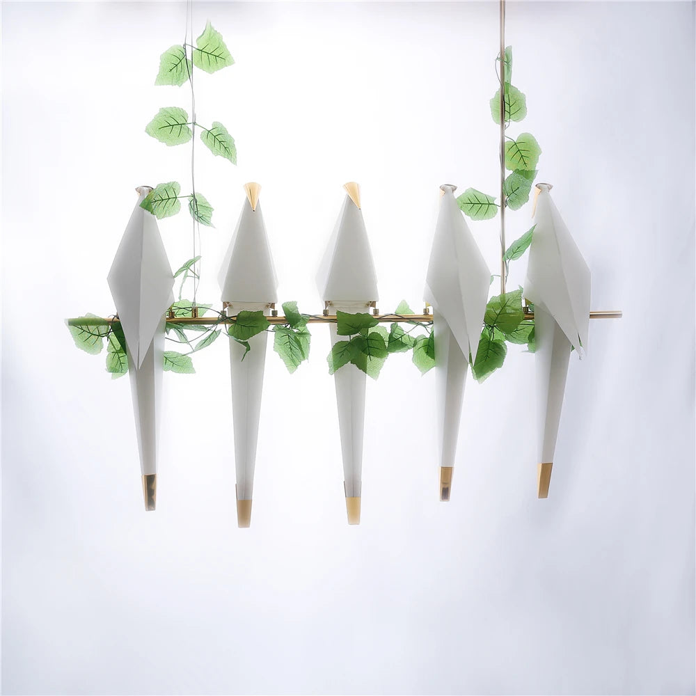 Modern Paper Crane birds Hanging lamps