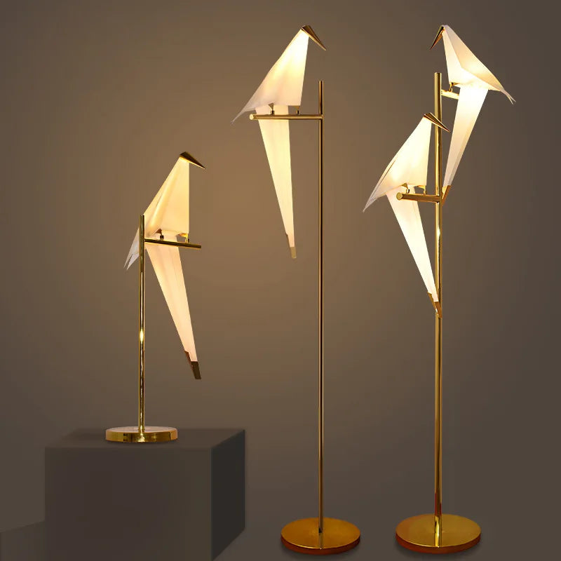 Modern Paper Crane birds Hanging lamps