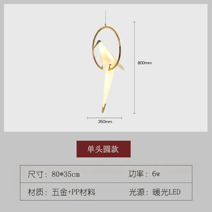 Modern Paper Crane birds Hanging lamps